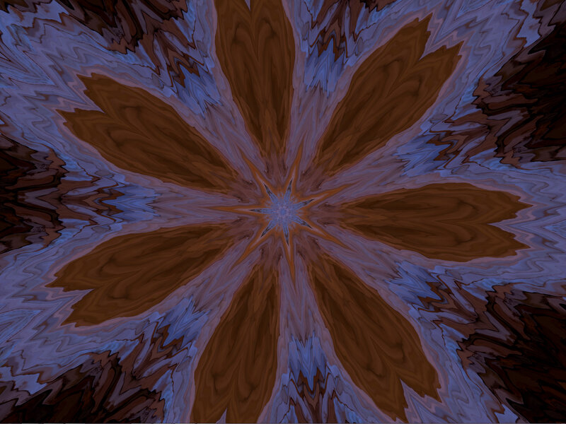 Abstract Radial Pattern — Brown