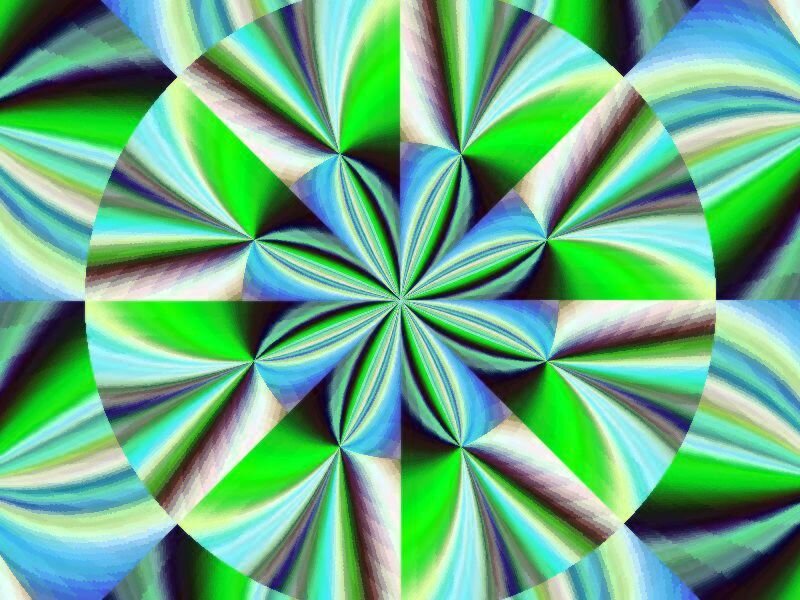 Abstract Radial Pattern — Green