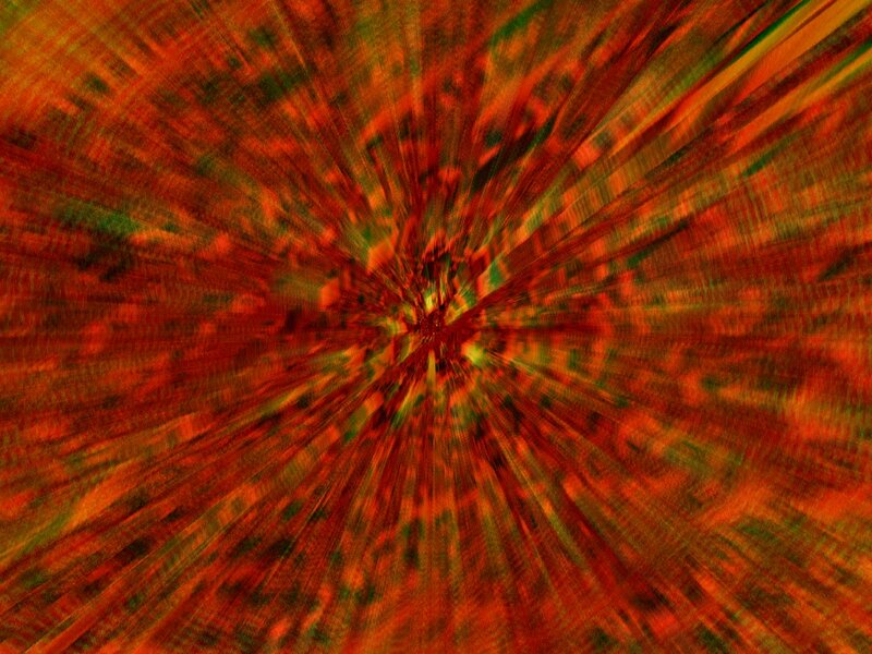 Abstract Radial Pattern — Red