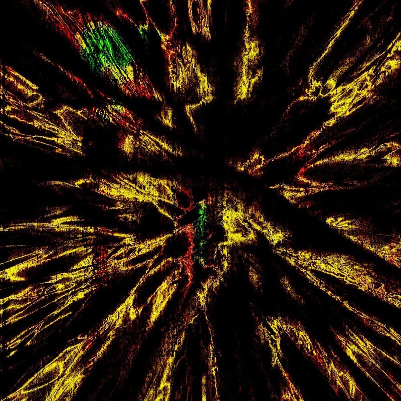 Abstract radial pattern with vibrant colors