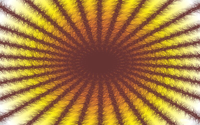 Abstract Radial Pattern — Yellow, Intense