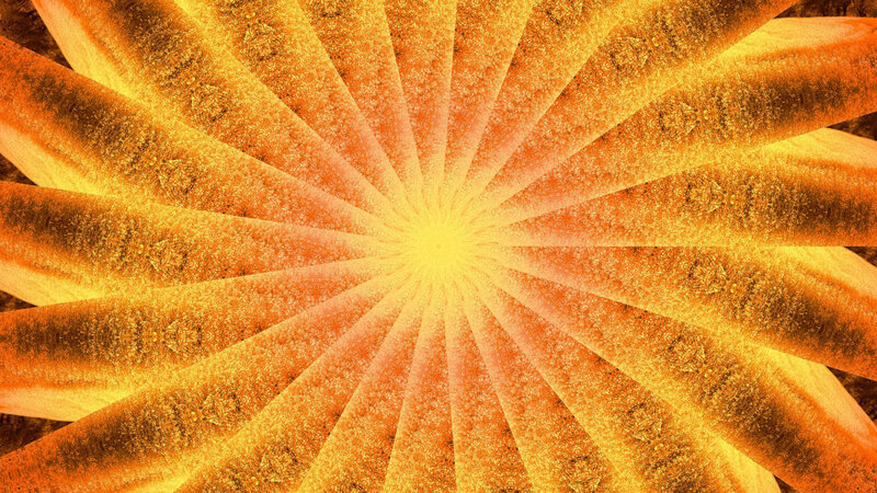 Abstract Radial Pattern — Yellow