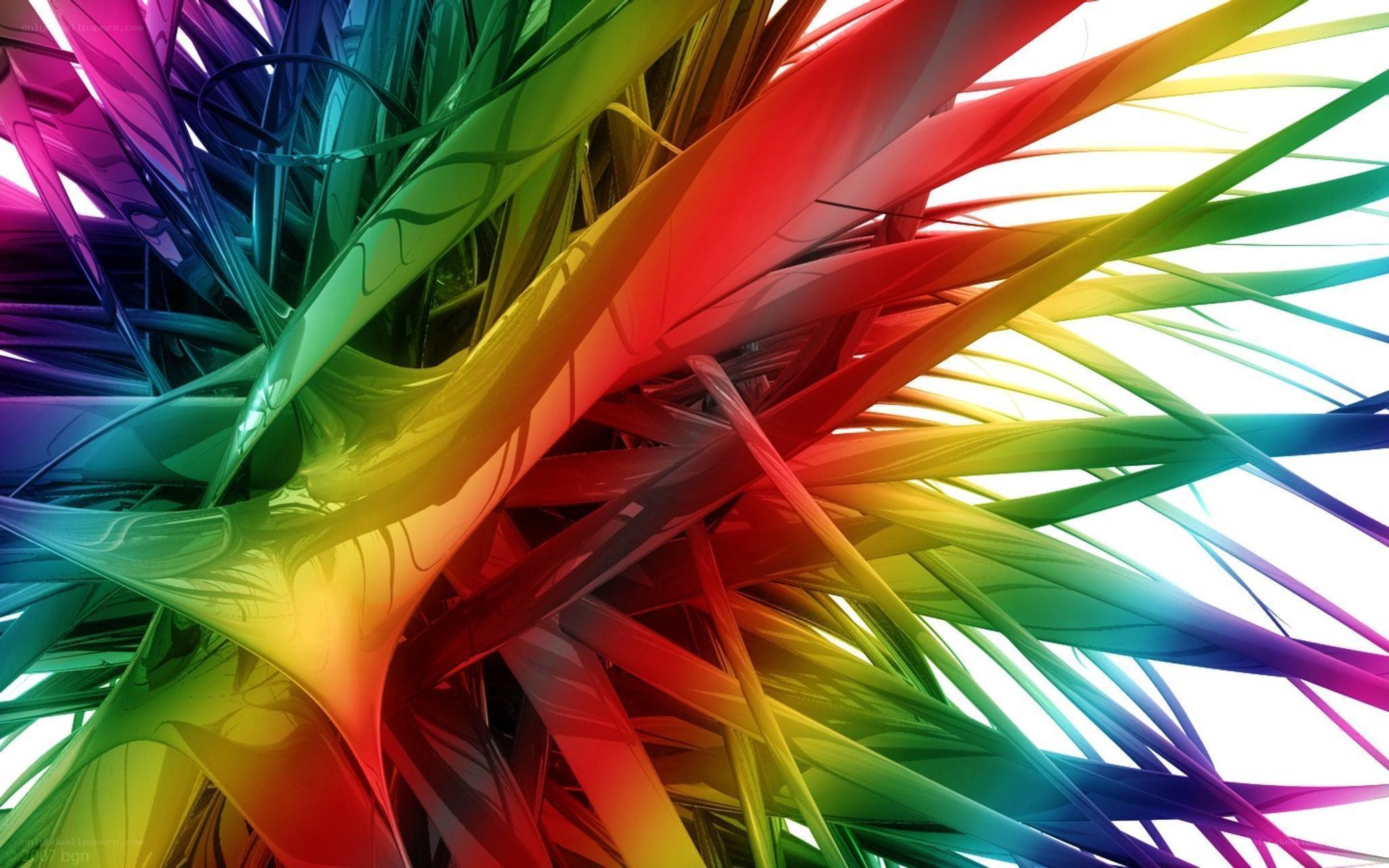 Abstract rainbow color burst