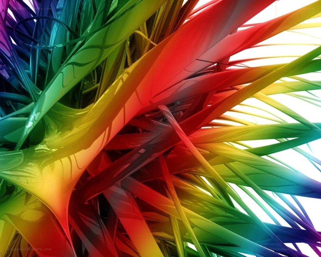 Abstract rainbow color swirl