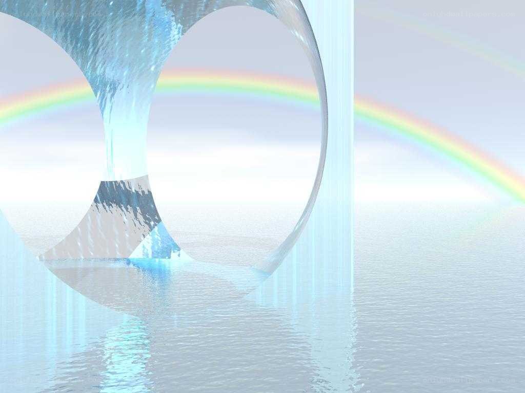 abstract rainbow water scene