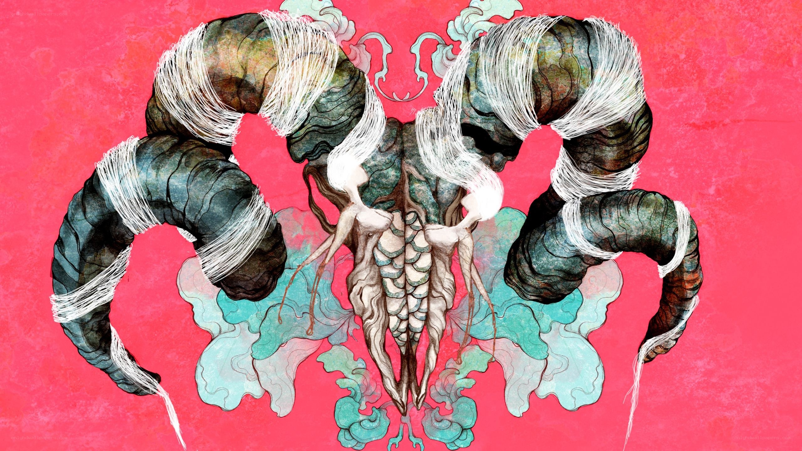 Abstract ram skull illustration