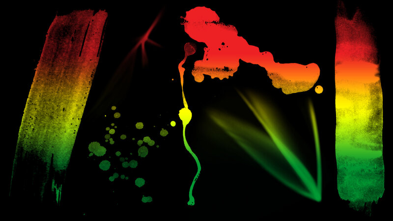 abstract rasta art splatter