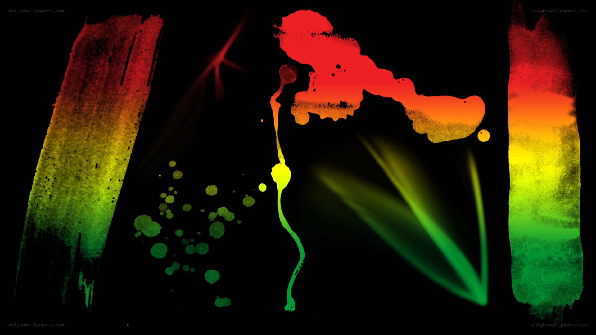abstract rasta art splatter