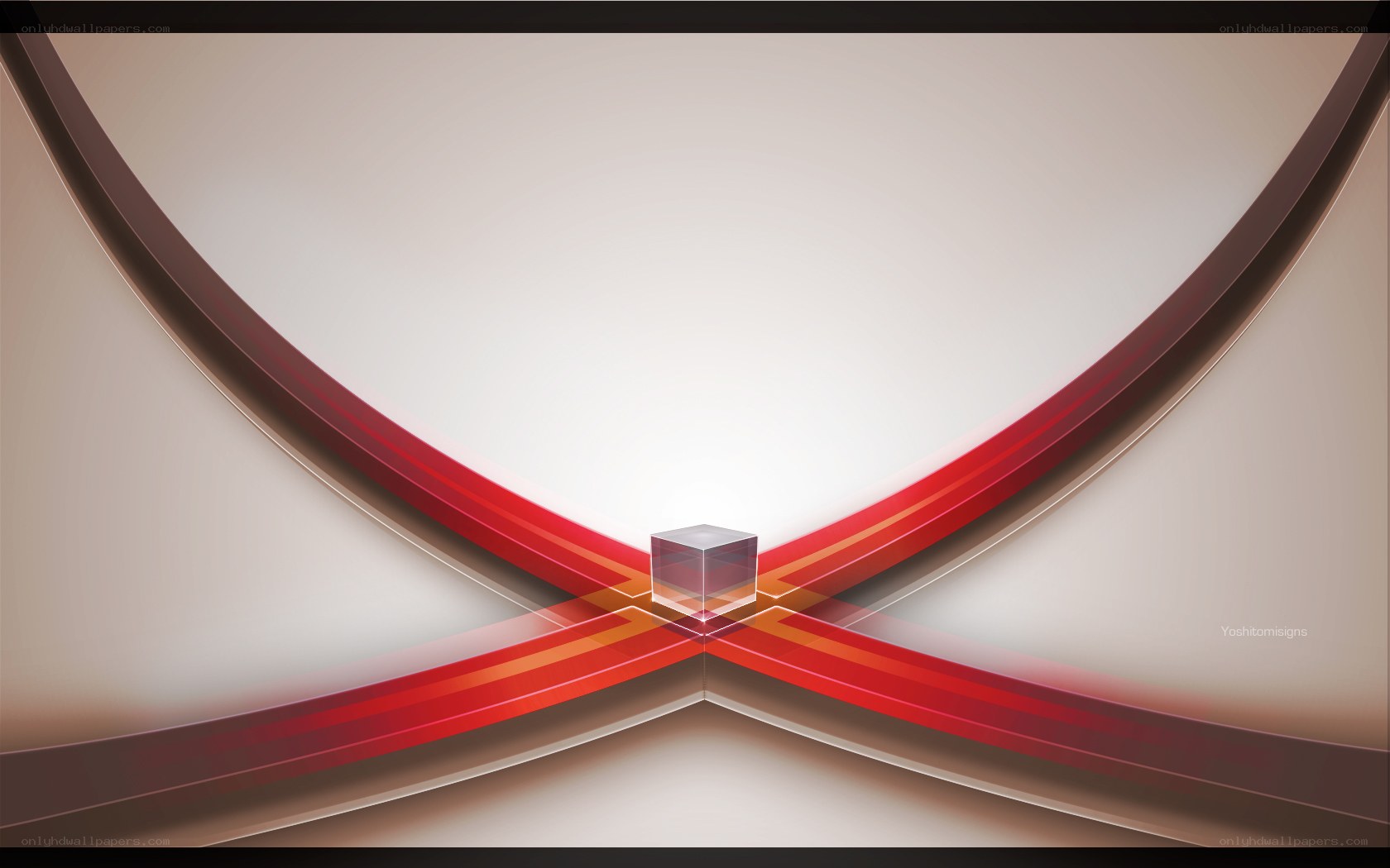 Abstract red and beige design