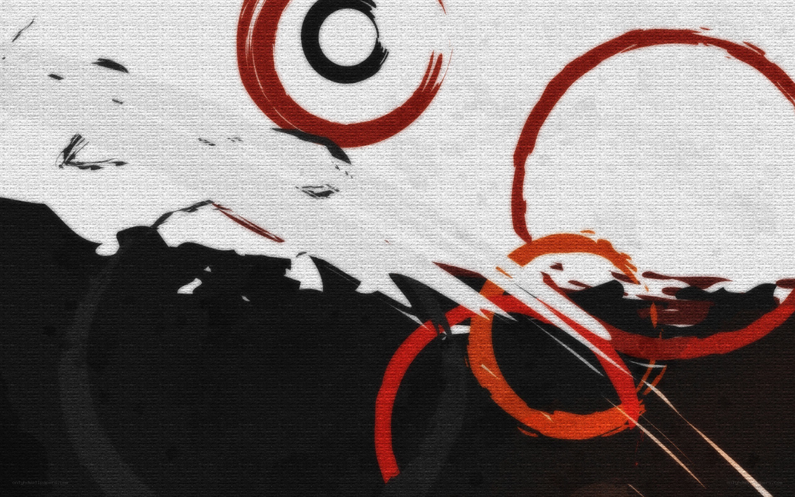abstract red and black art