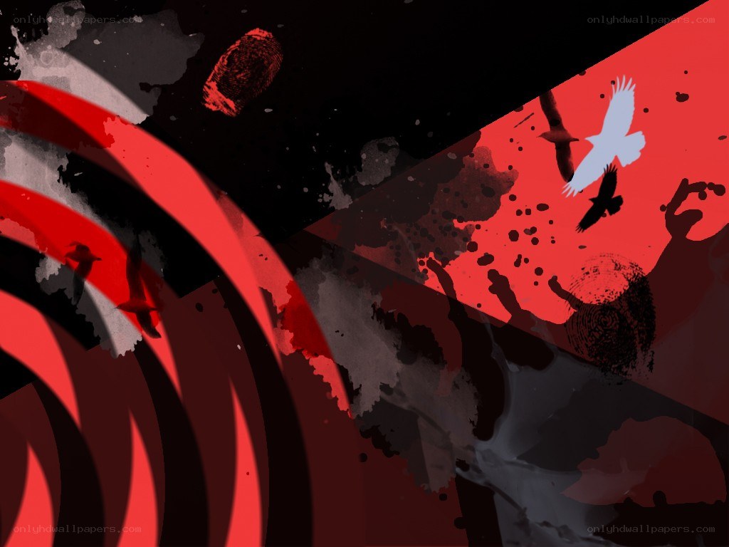 abstract red and black artwork