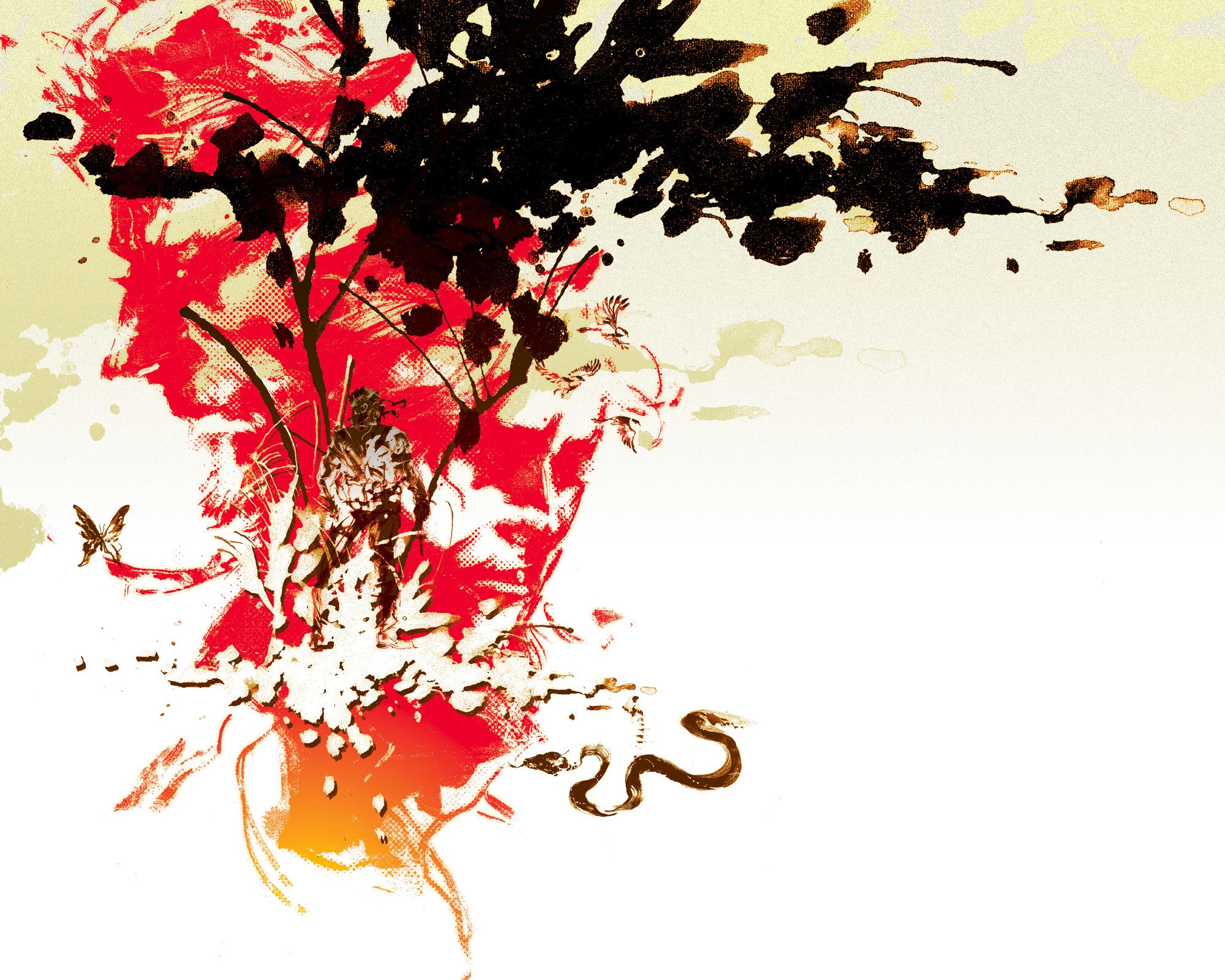 abstract red and black artwork