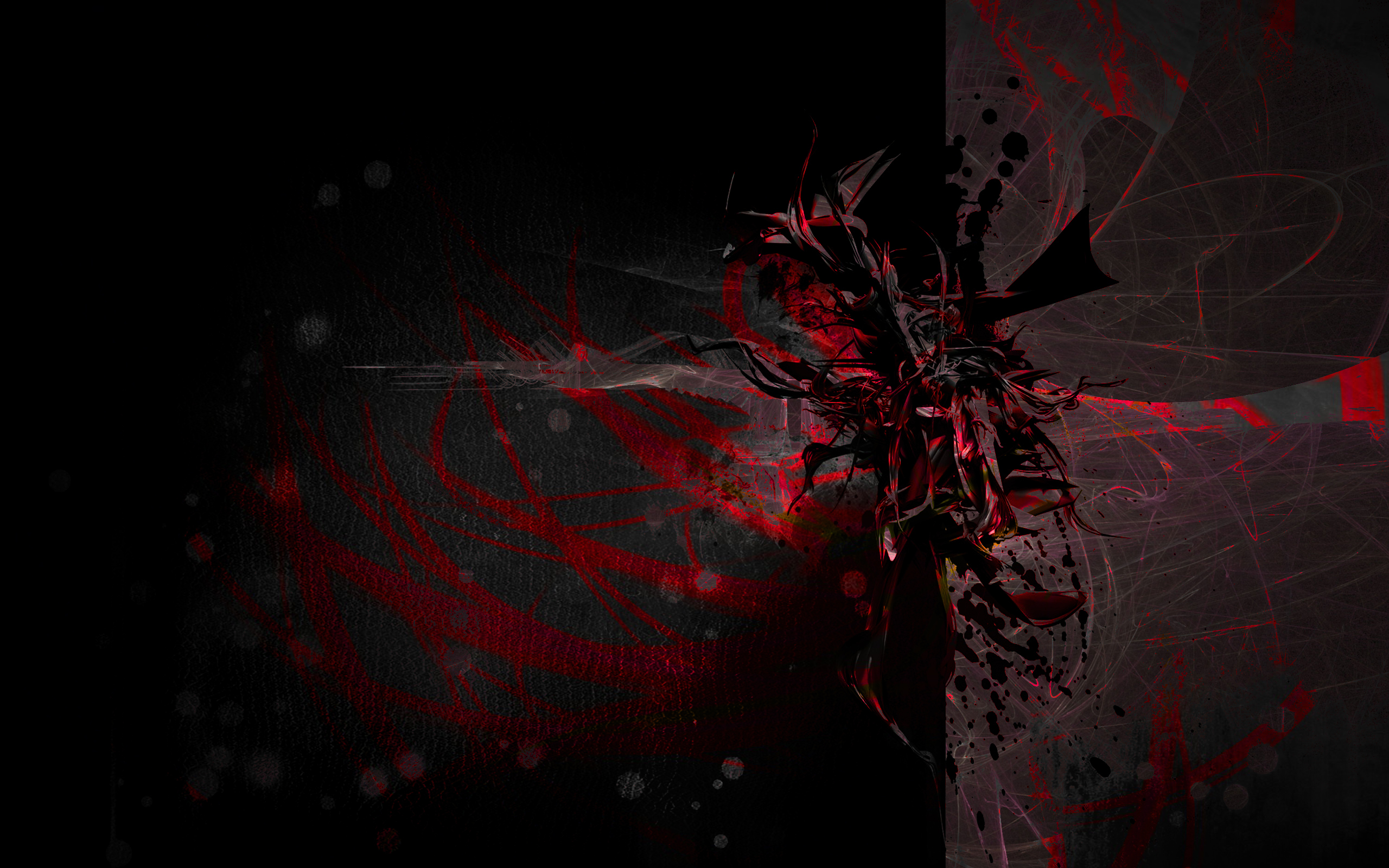 abstract red and black artwork