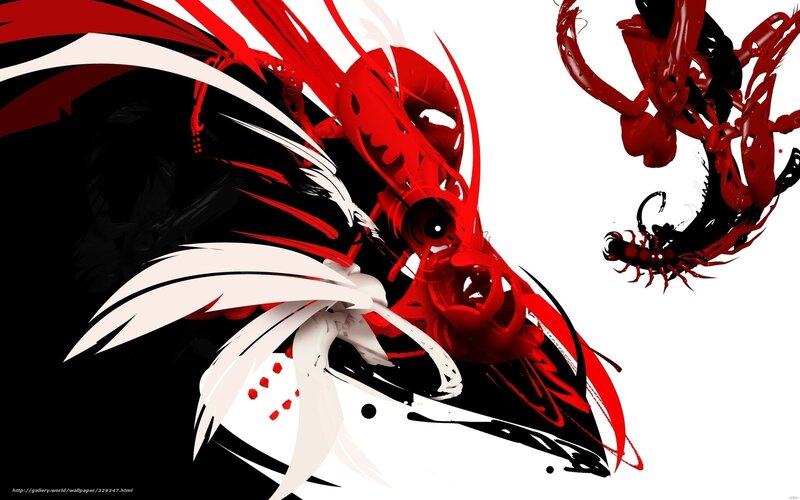 abstract red and black artwork