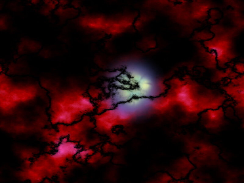 Abstract Red and Black Clouds