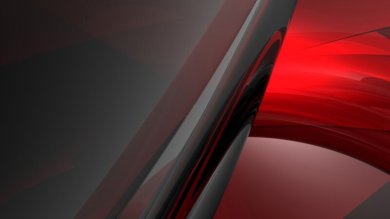 Abstract Red and Black Curves — Dramatic, Digital Art, Shadows