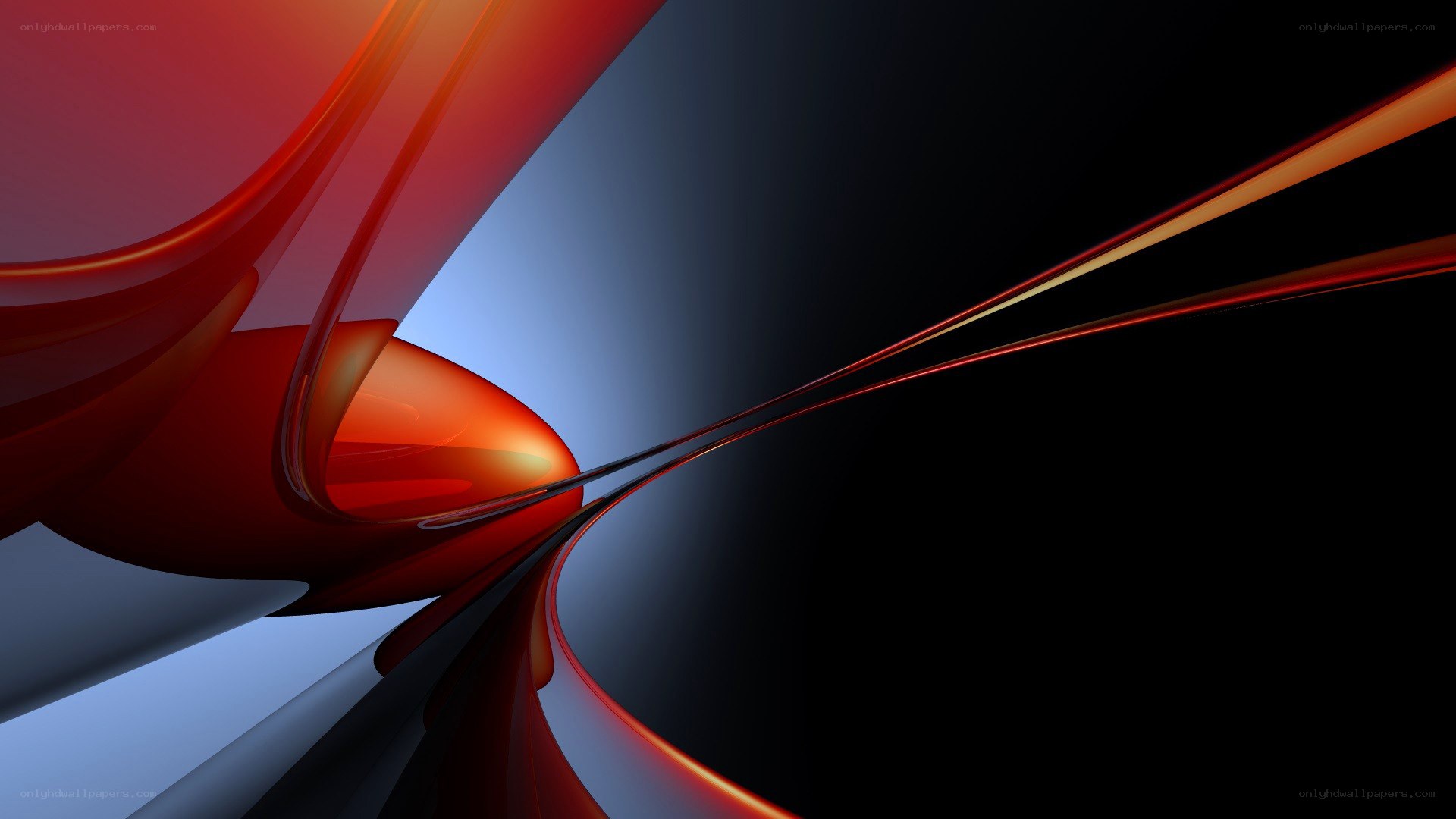 Abstract red and black design