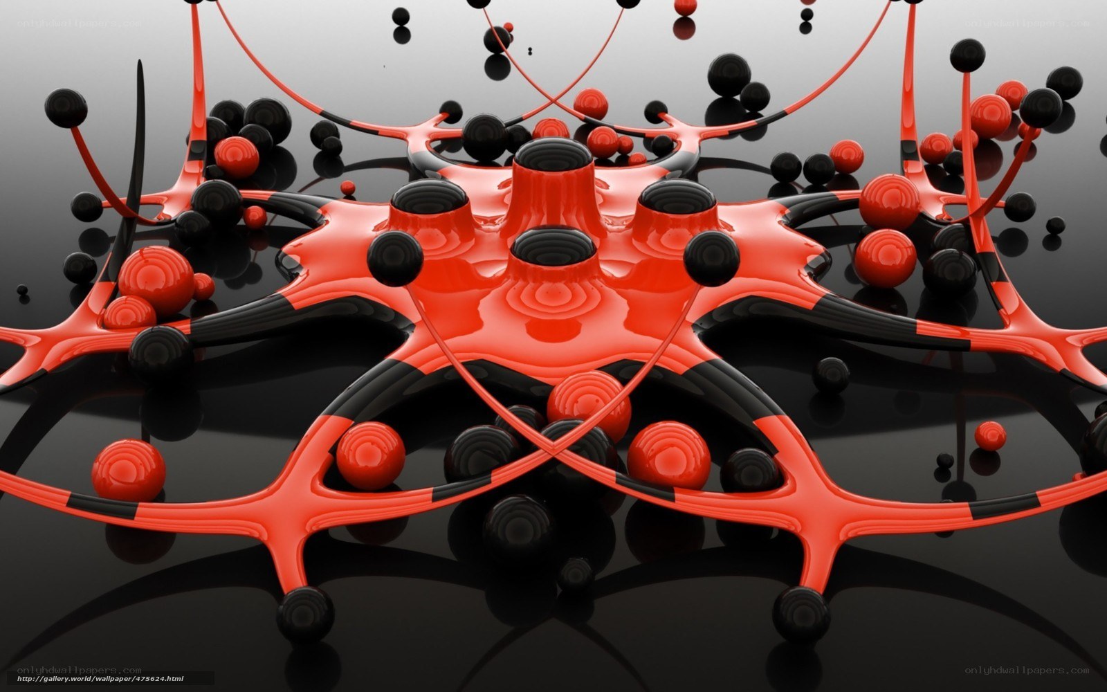 abstract red and black design