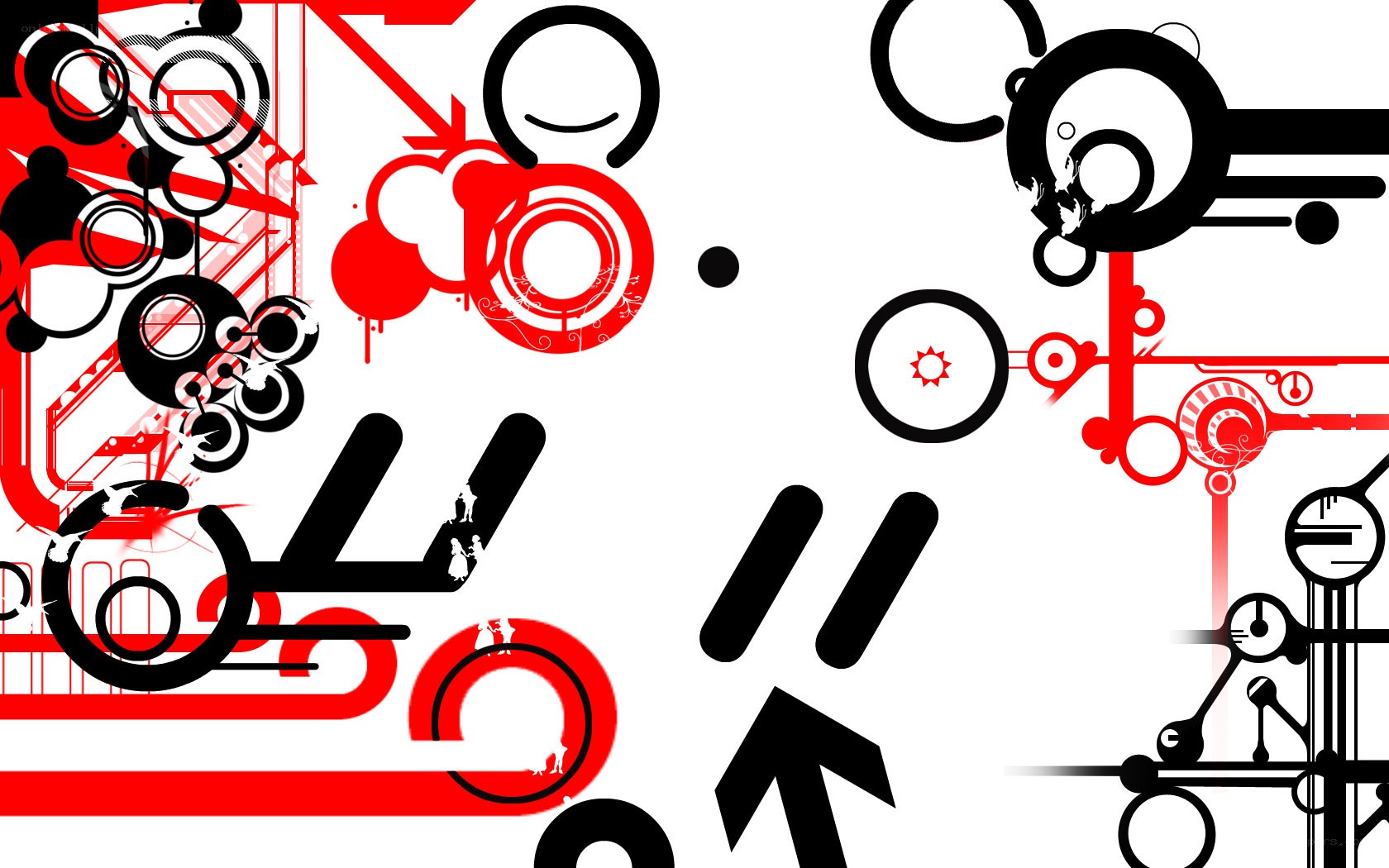 abstract red and black design