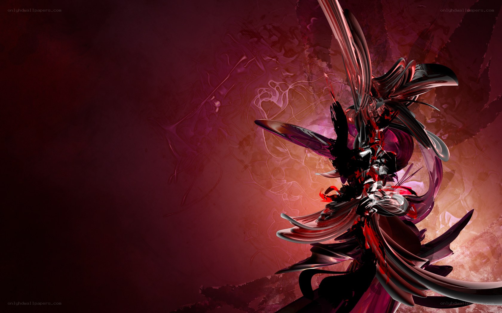 abstract red and black design