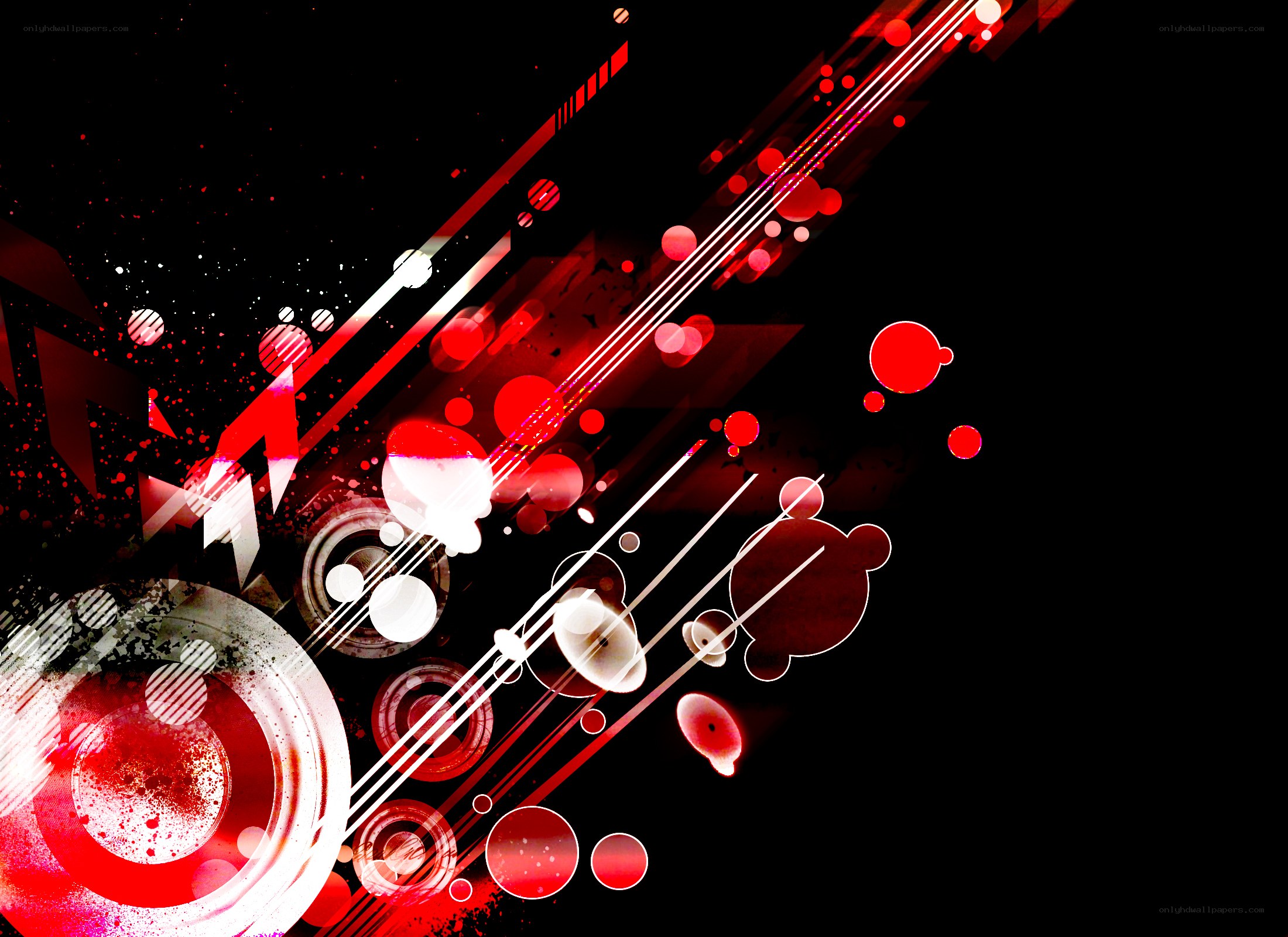 abstract red and black design