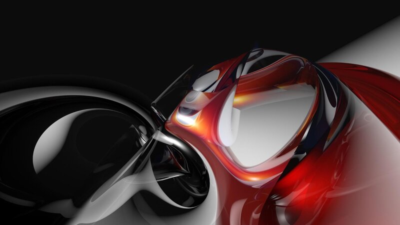 Abstract red and black design