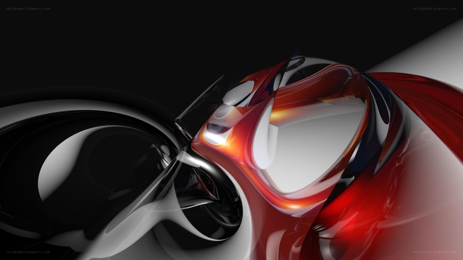 Abstract red and black design