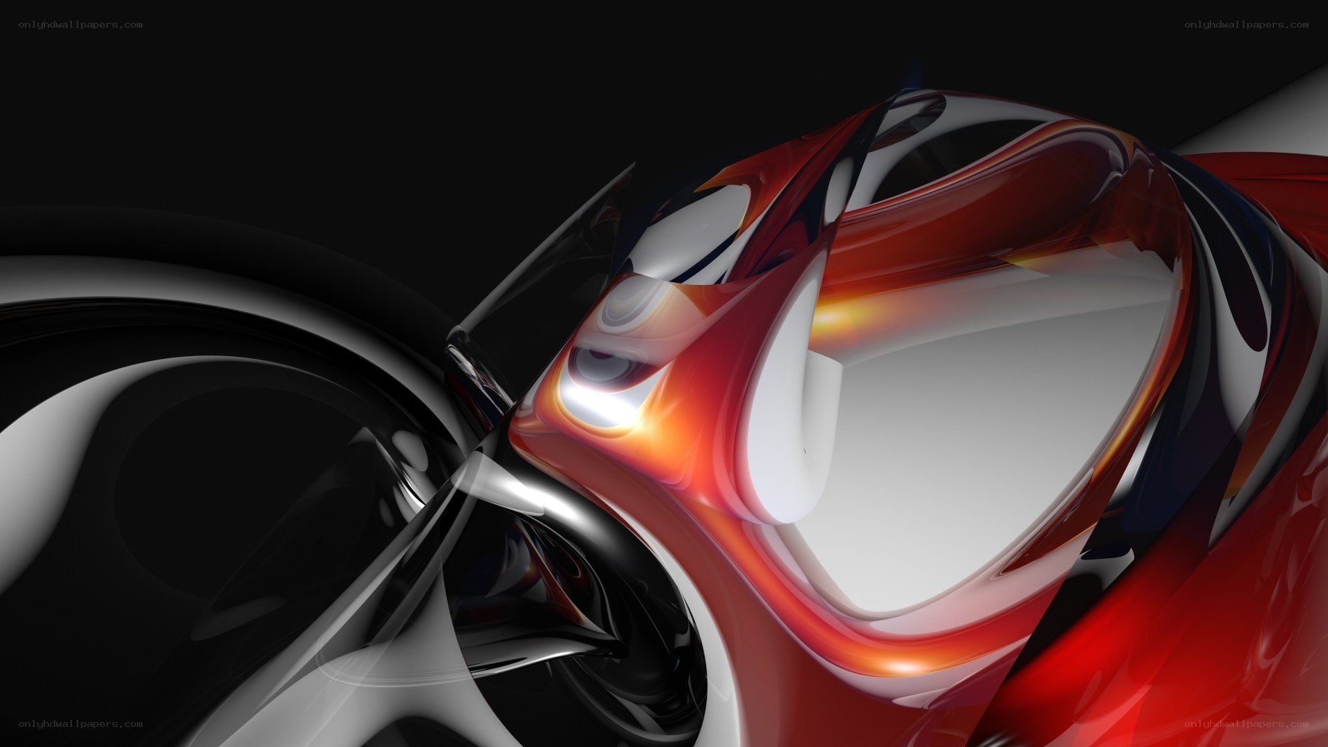 abstract red and black design