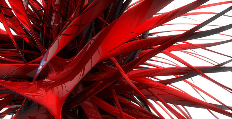 Abstract red and black design