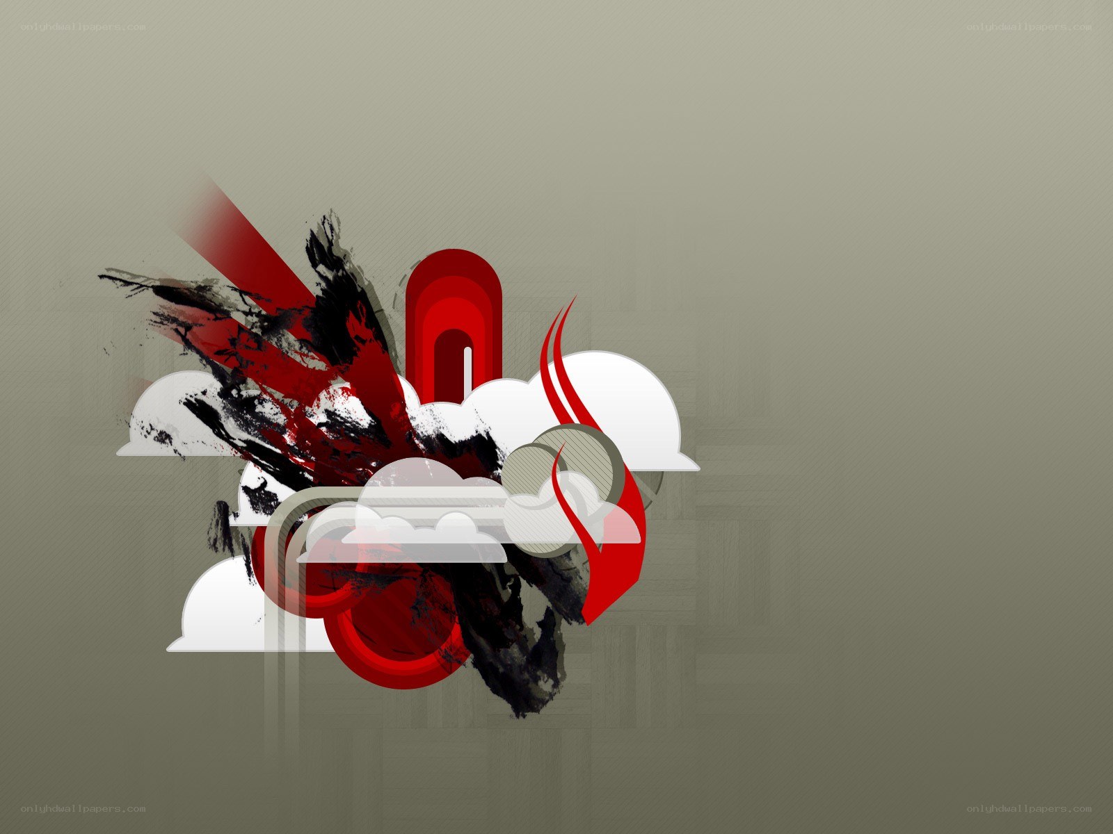 abstract red and black design