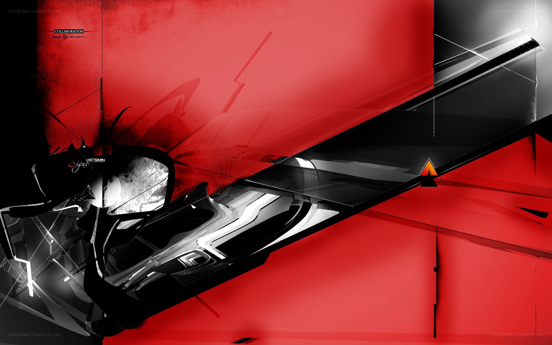abstract red and black design