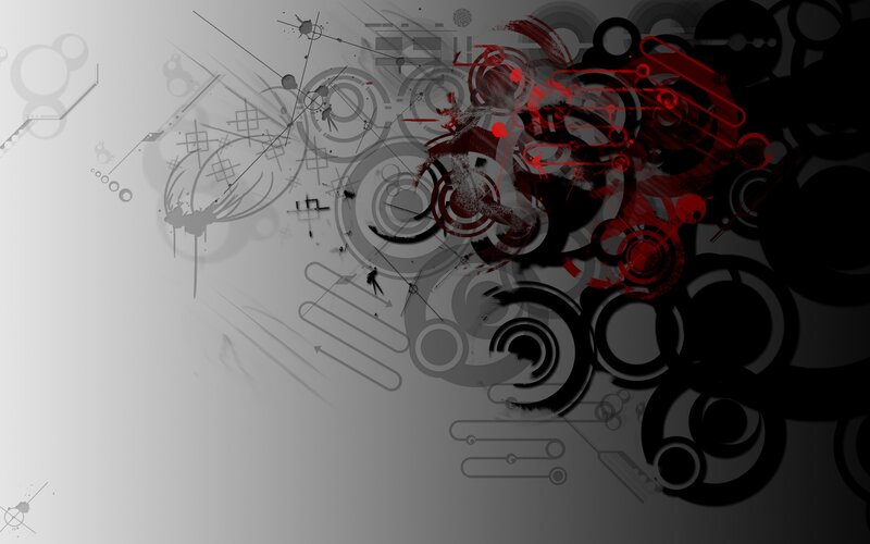 abstract red and black design
