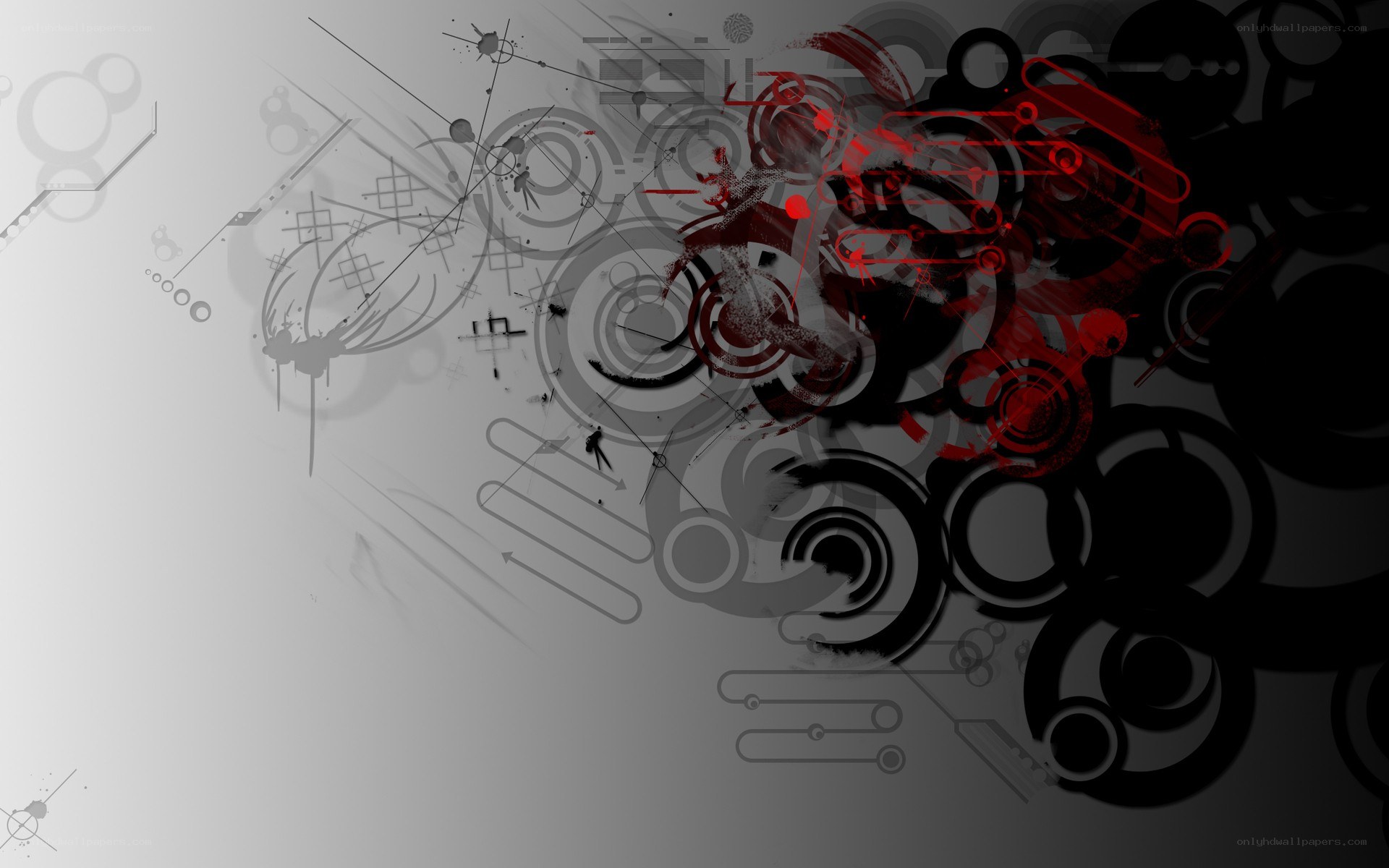 abstract red and black design