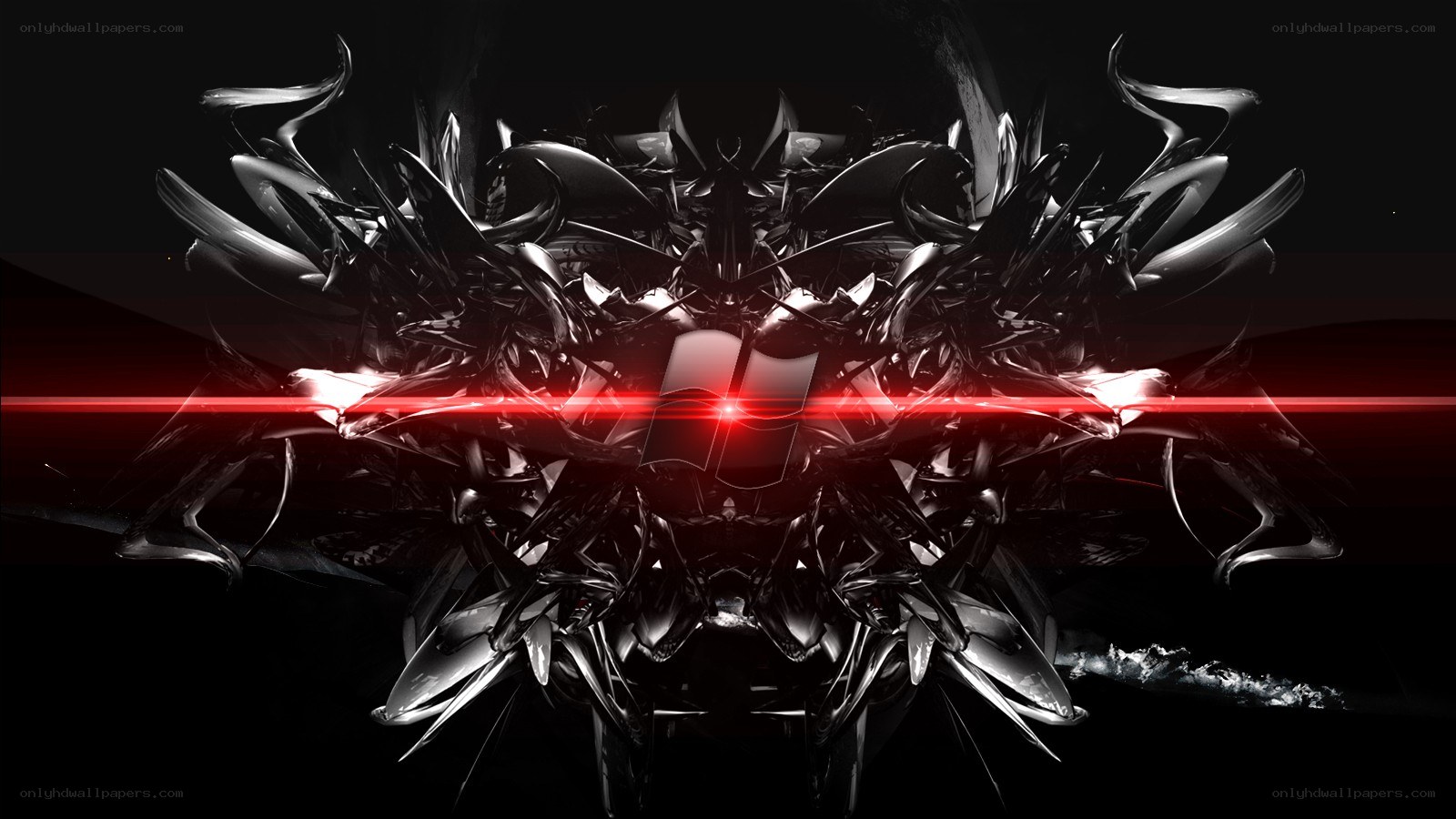 abstract red and black design