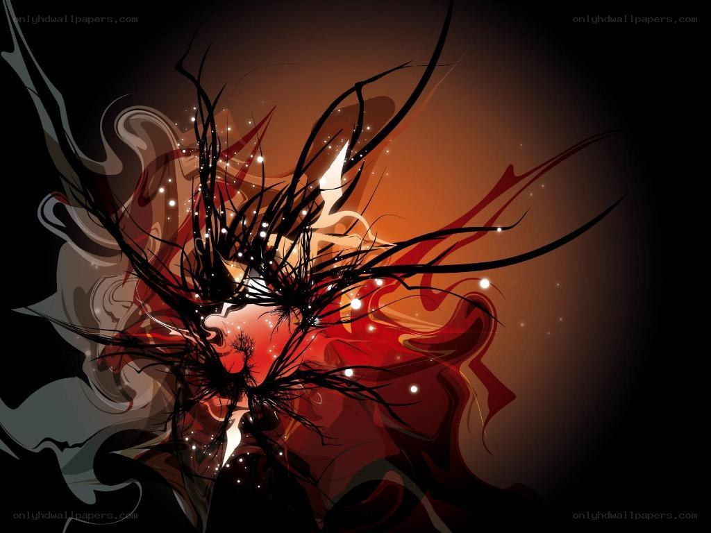 abstract red and black design