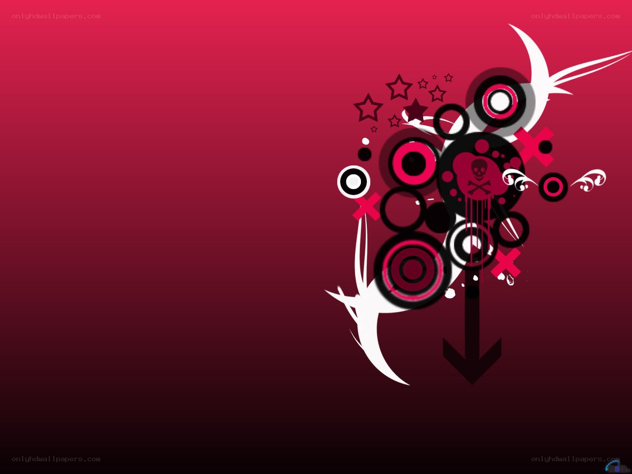 abstract red and black design