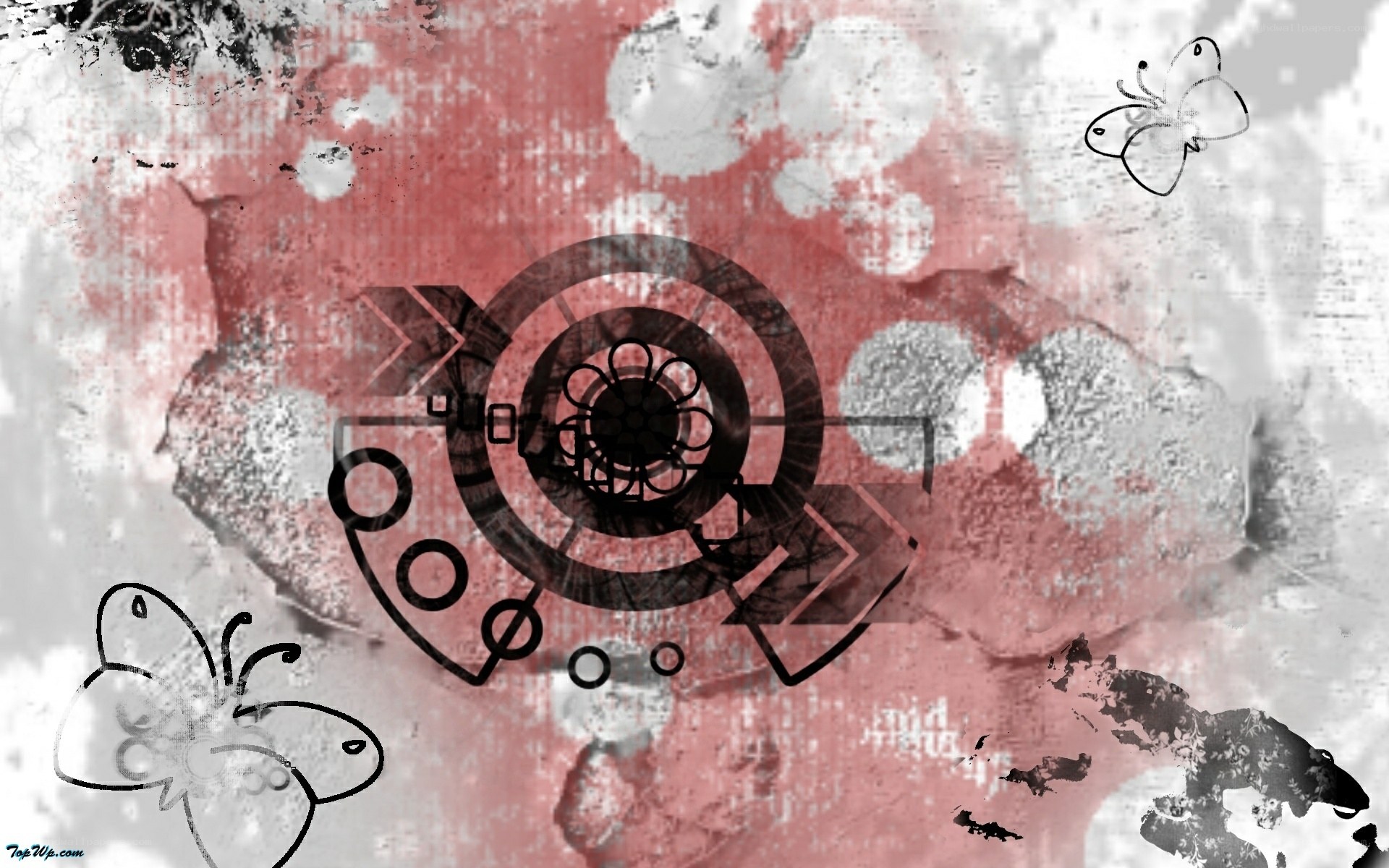 abstract red and black design