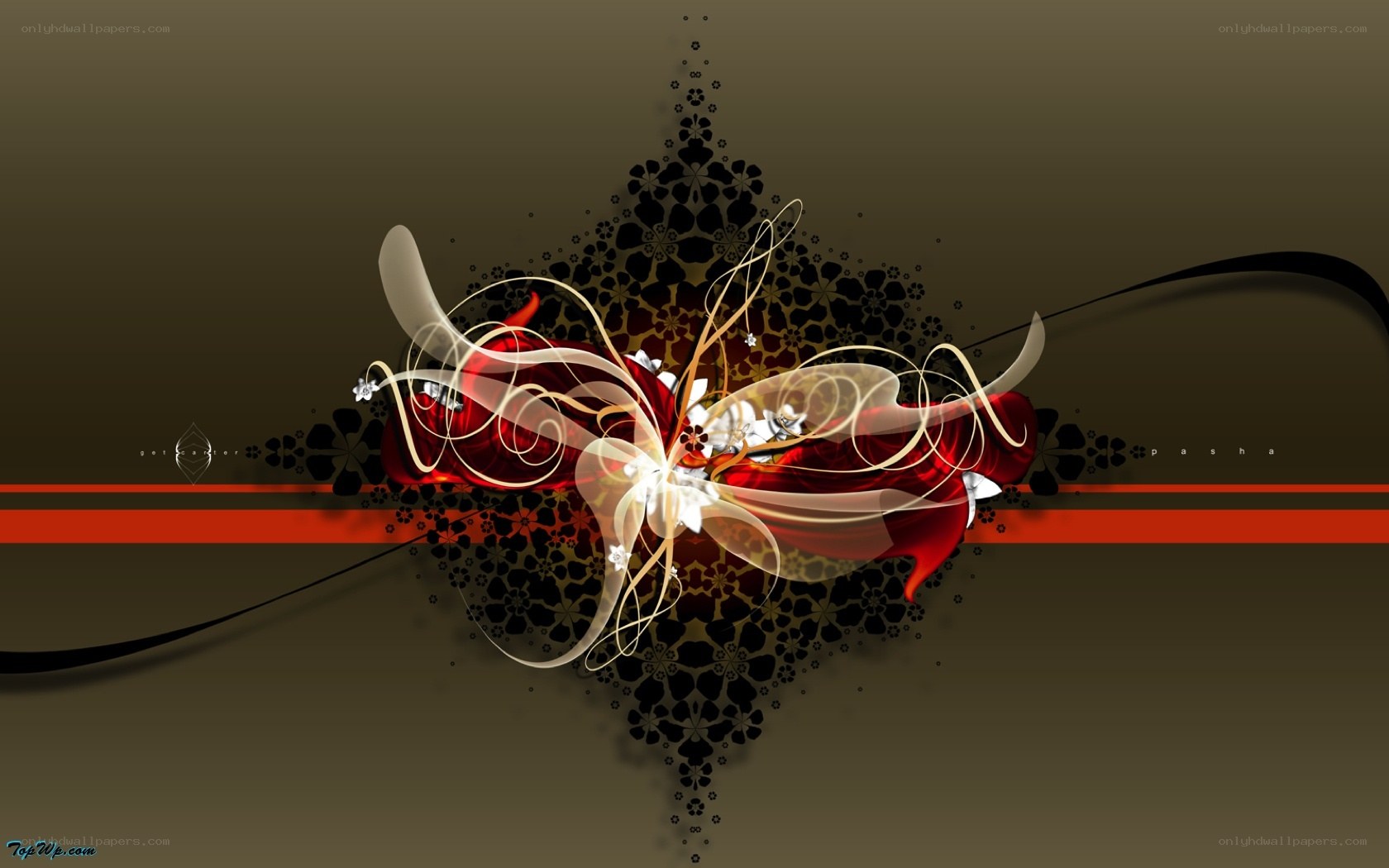 abstract red and black design