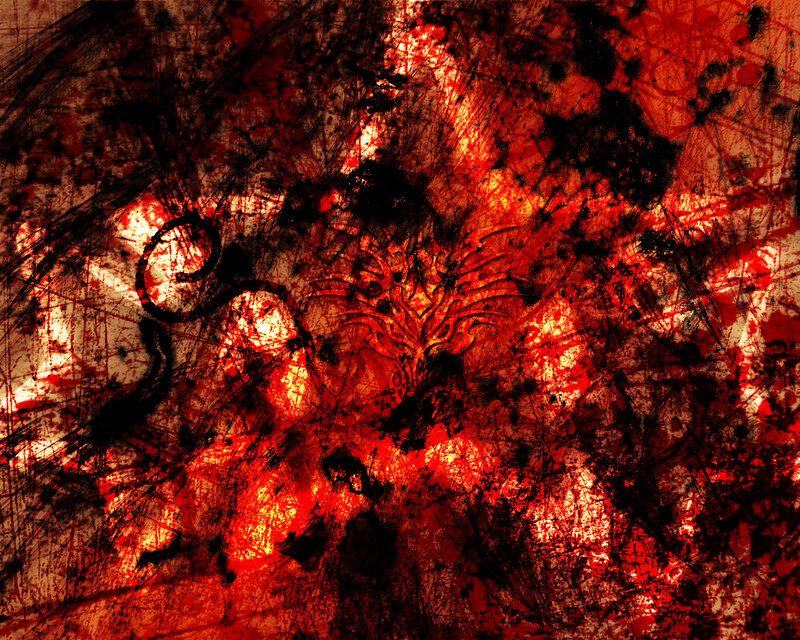 Abstract Red and Black Design — Aggressive