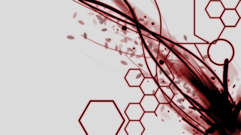 Abstract Red and Black Design — Dramatic, Hexagons