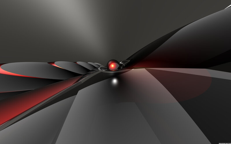 Abstract Red and Black Design — Dramatic