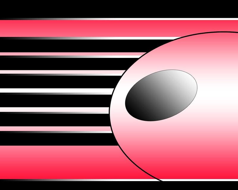 Abstract Red and Black Design — Dynamic, Vector Art