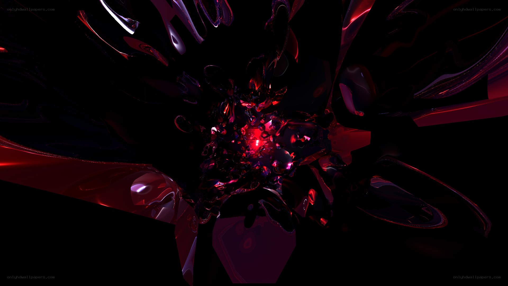 Abstract red and black digital art