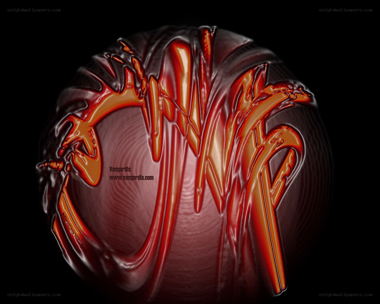 Abstract red and black digital art