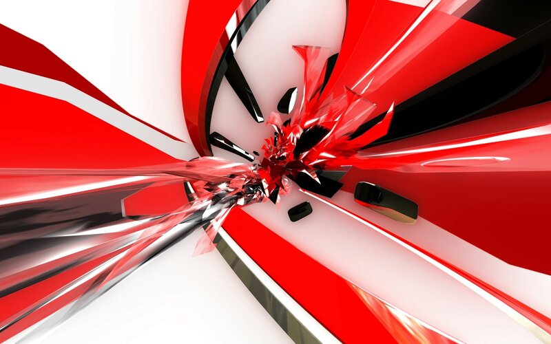 Abstract red and black explosion