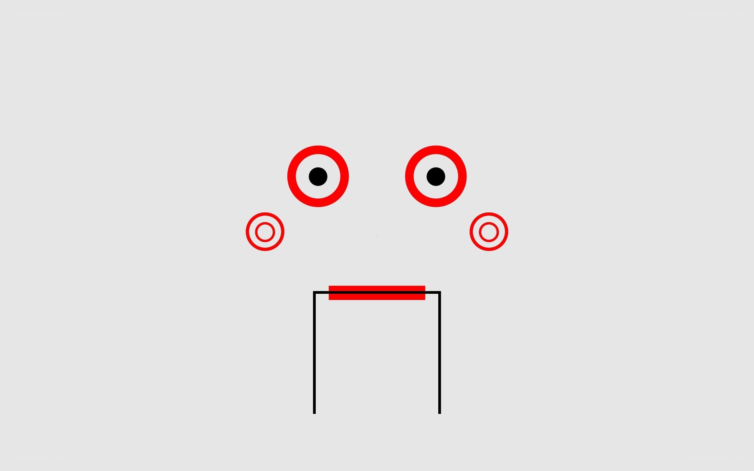 abstract red and black face