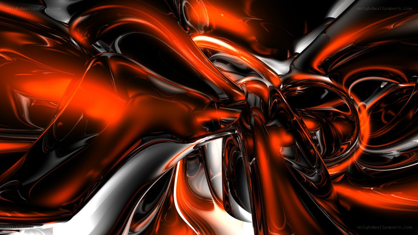Abstract red and black fluid art
