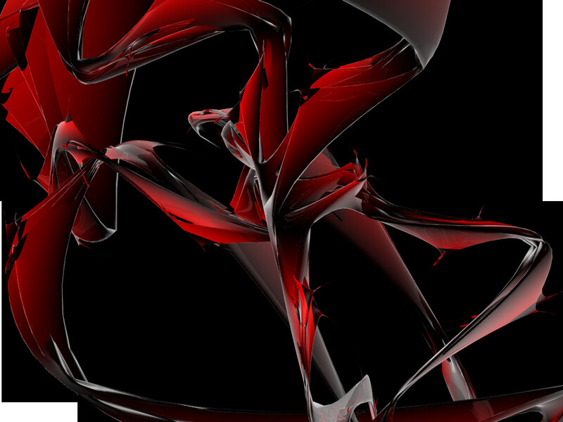 Abstract red and black fluid design