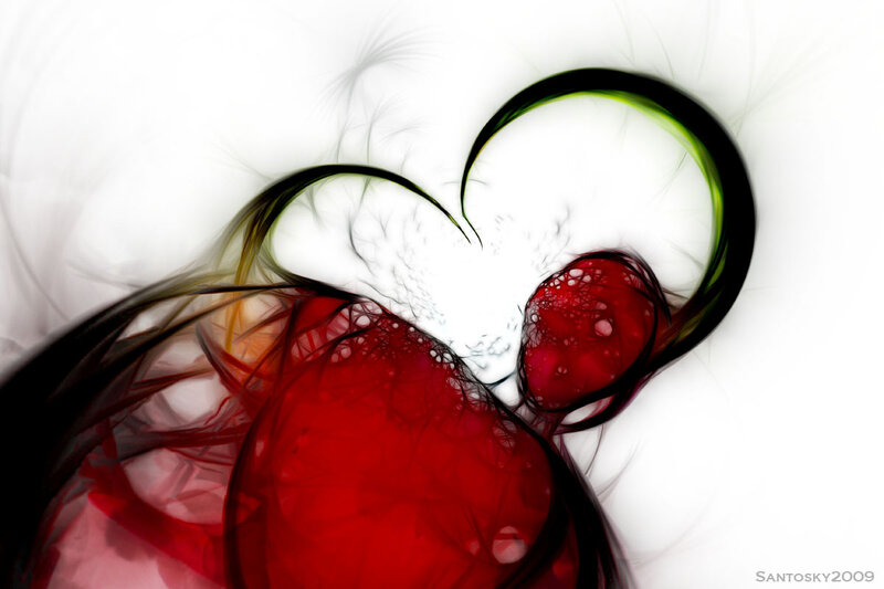 Abstract Red and Black Forms