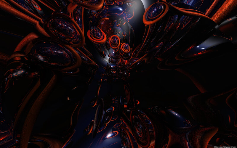 Abstract red and black fractal